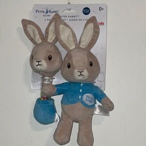 Peter Rabbit Beatrix Potter 9”Soft Plush Toy and 8” Rainstick Rattle Toy 2pc NWT